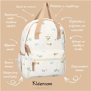 Plecak dla dzieci L Small Aeroplane Beige KIDZROOM
