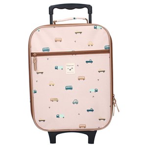Walizka dla dzieci KIDZROOM Sweet Cars brown