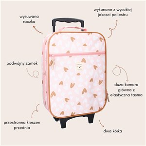 Walizka dla dzieci KIDZROOM Loving days pink
