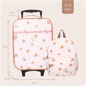 Walizka dla dzieci KIDZROOM Loving days pink