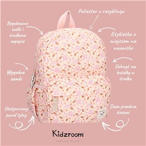 Plecak dla dzieci L Memories Flowers Pink KIDZROOM