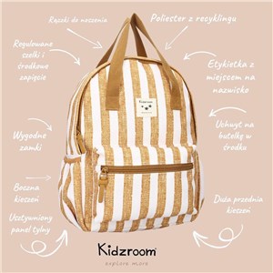 Plecak dla dzieci L Stripe Frenzy Brown KIDZROOM