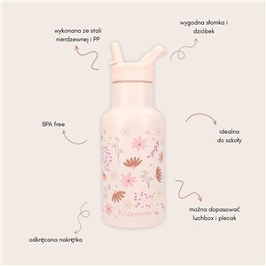 Butelka bidon 350 ml KIDZROOM Memories Flowers