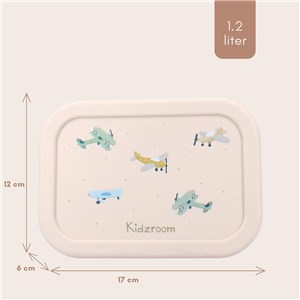 Lunchbox pojemnik silikon KIDZROOM Small Aeroplane