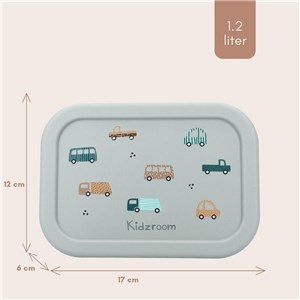 Lunchbox pojemnik silikon KIDZROOM Sweet Cars