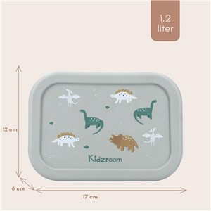 Lunchbox pojemnik silikon KIDZROOM Small Dino