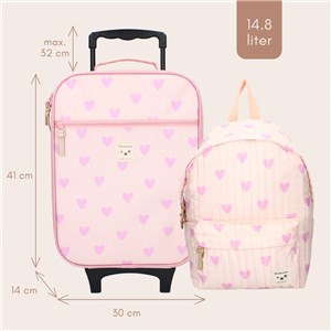 Walizka dla dzieci KIDZROOM Magical Heart pink