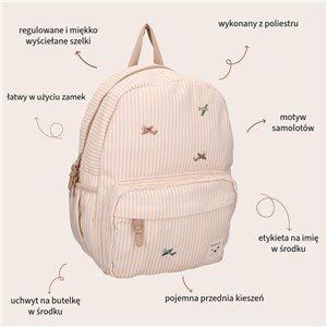 Plecak dla dzieci L Nostalgia Airplane KIDZROOM