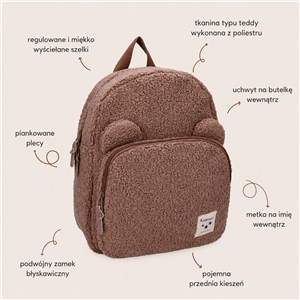 Plecak dla dzieci Beary Excited Brown KIDZROOM - zdjęcie 5