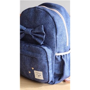 Plecak dla dzieci L Bow blue jeans KIDZROOM