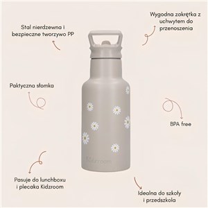Butelka bidon 350 ml KIDZROOM Nostalgia Beige - zdjęcie 9