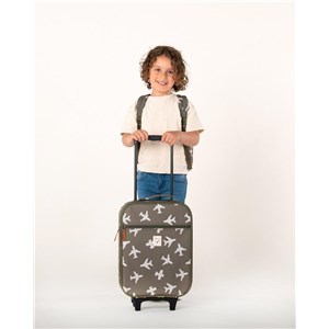 Walizka dla dzieci KIDZROOM Airplane khaki