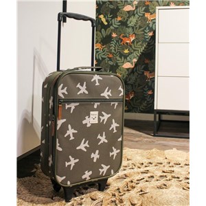 Walizka dla dzieci KIDZROOM Airplane khaki