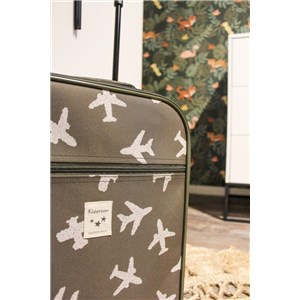 Walizka dla dzieci KIDZROOM Airplane khaki