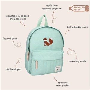 Plecak dla dzieci Fox Charlie mint green KIDZROOM