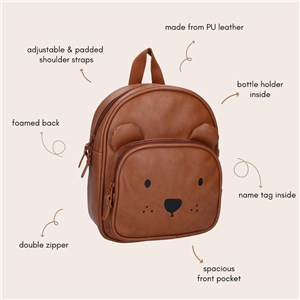 Plecak dla dzieci Beary Excited cognac KIDZROOM