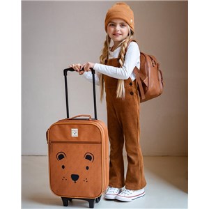 Walizka dla dzieci KIDZROOM Big Teddy Bear brown