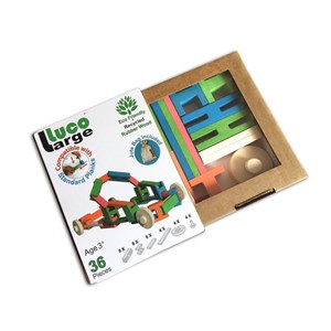 Klocki konstrukcyjne z kółkami LUCO LARGE 36 szt