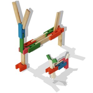 Klocki konstrukcyjne z kółkami LUCO LARGE 36 szt