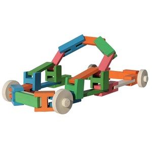 Klocki konstrukcyjne z kółkami LUCO LARGE 36 szt