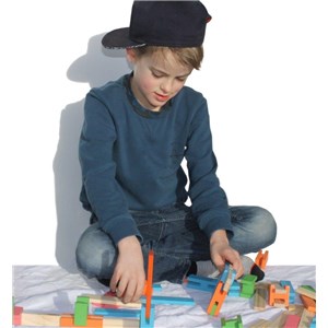 Klocki konstrukcyjne z kółkami LUCO LARGE 36 szt