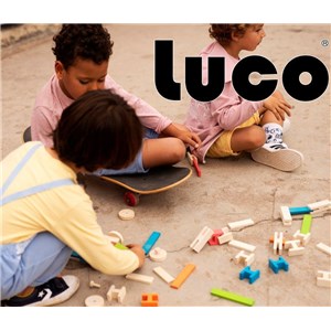 Klocki konstrukcyjne z kółkami LUCO LARGE 36 szt