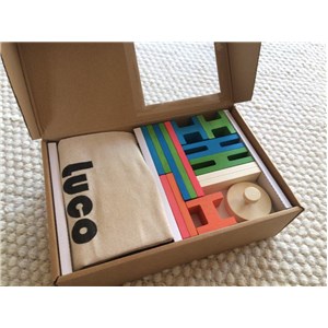 Klocki konstrukcyjne z kółkami LUCO LARGE 36 szt