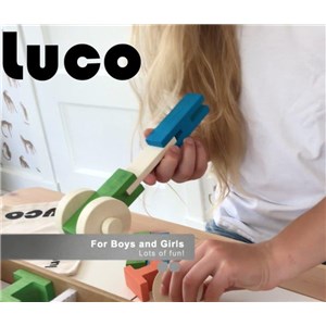 Klocki konstrukcyjne z kółkami LUCO LARGE 36 szt