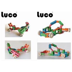 Klocki konstrukcyjne z kółkami LUCO LARGE 36 szt