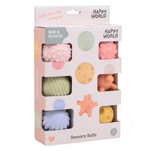Kulki sensoryczne BIOplastik 6 szt Happy World 0m+