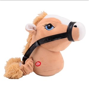 Holly Hobby Horse koń na pasku z ogonem beige