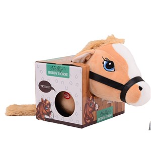 Holly Hobby Horse koń na pasku z ogonem beige