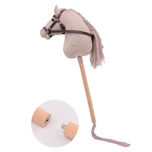 Holly Hobby Horse koń DELUXE na kiju 80cm beige