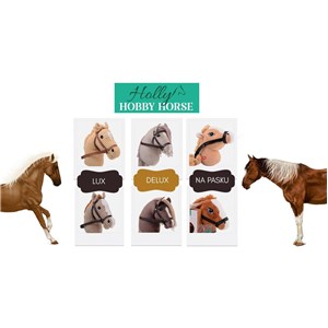 Holly Hobby Horse koń LUX na kiju dźwięk 80cmTaupe