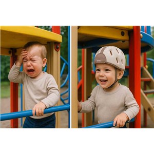 Kask ochronny Dooky do nauki chodzenia 6-24 m-ce