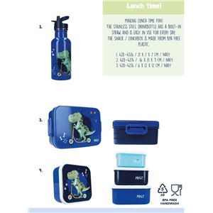 Lunch box PRET Dino Navy