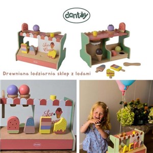 Drewniana lodziarnia sklep z lodami DANTOY