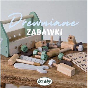 Drewniana skrzynka z narzędziami DANTOY 26 części