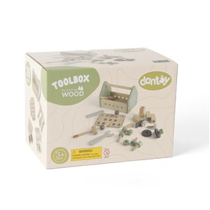 Drewniana skrzynka z narzędziami DANTOY 26 części