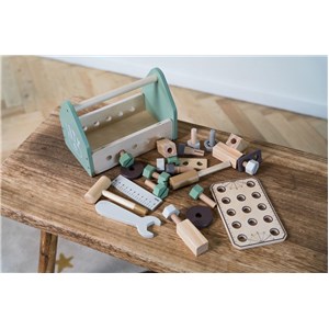 Drewniana skrzynka z narzędziami DANTOY 26 części