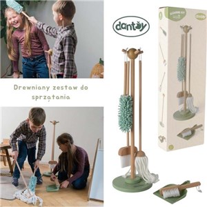 Drewniany zestaw do sprzątania DANTOY