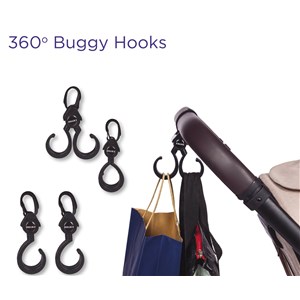 Haki obrotowe 360° do wózka Dooky Buggy 2 sztuki