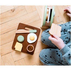 Drewniany toster i zestaw śniadaniowy DANTOY