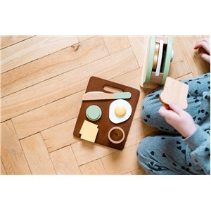 Drewniany toster i zestaw śniadaniowy DANTOY