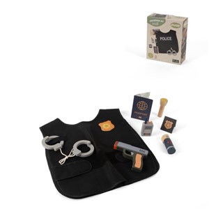 Drewniany zestaw MAŁY POLICJANT dla dzieci DANTOY