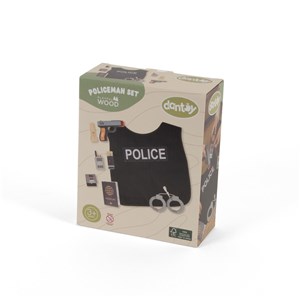 Drewniany zestaw MAŁY POLICJANT dla dzieci DANTOY