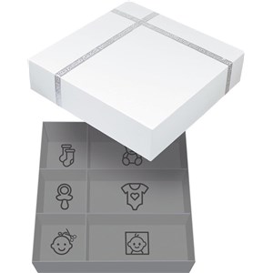 Dooky Odcisk bobasa 3D Deluxe ramka i MEMORY BOX