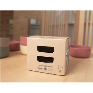 TINY BIObesed Miska dla dzieci 2 szt Nude/ Mocca