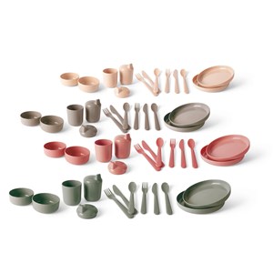 TINY BIObased Sztućce dla dzieci 2set Nude/RubeRed