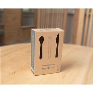 TINY BIObased Sztućce dla dzieci 2 set Mocca/Olive